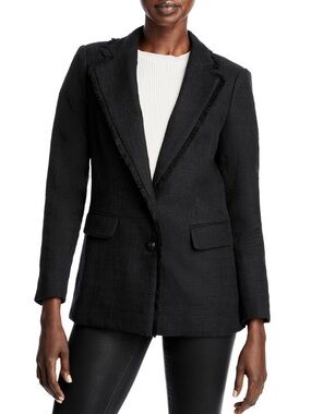 KARL LAGERFELD PARIS Black Tweed Blazer Size 10